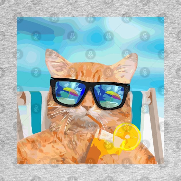 Chill Cat by Glenn Landas Digital Art